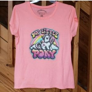 My Little Pony Top Short Sleeve T Shirt Womens Juniors Air Brush MLP  XXL 19/21
